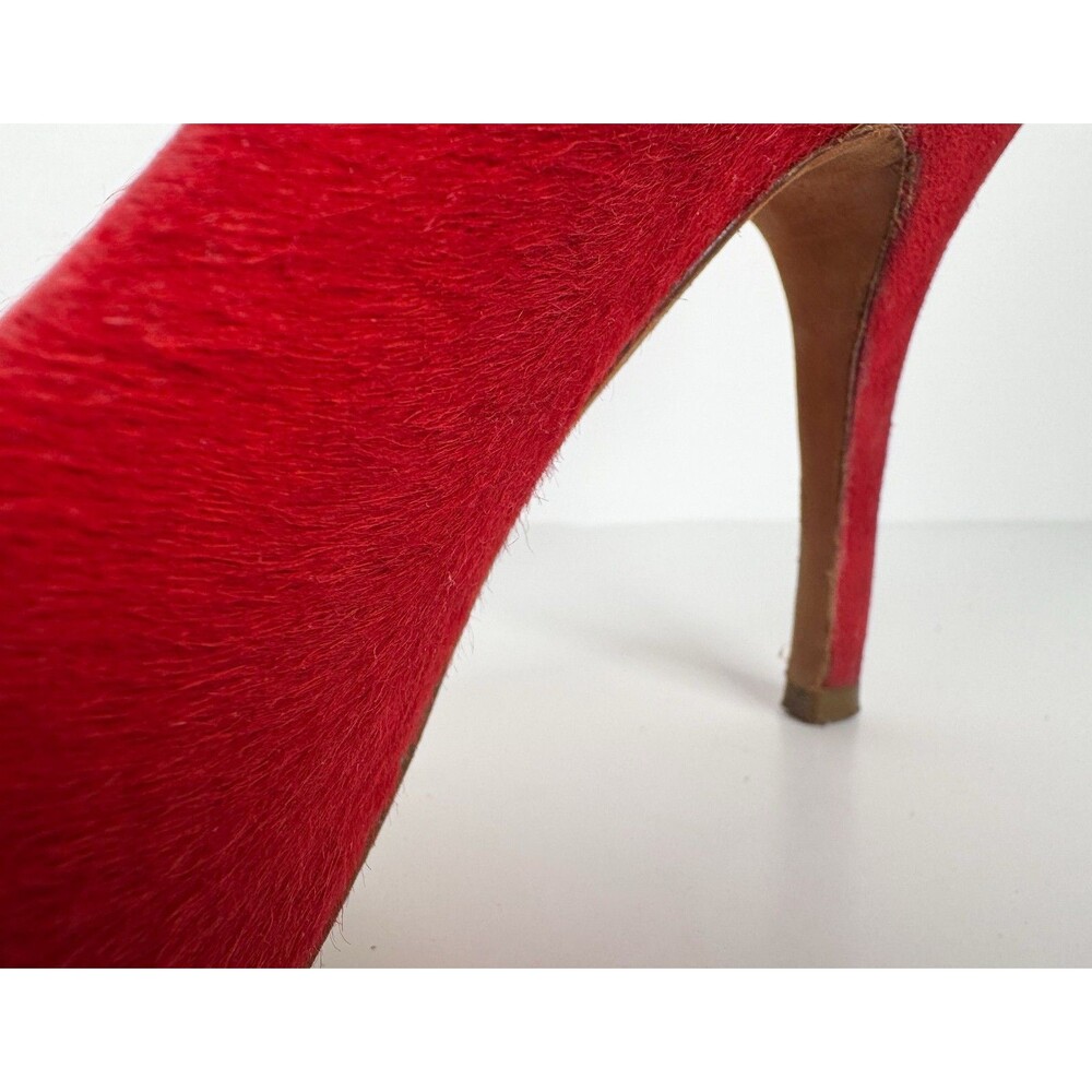 Celine Paris Women's Red Pony Hair Fur Pointed Toe Pumps EU 39.5 US 9.5 $720 - Picture 8 of 13